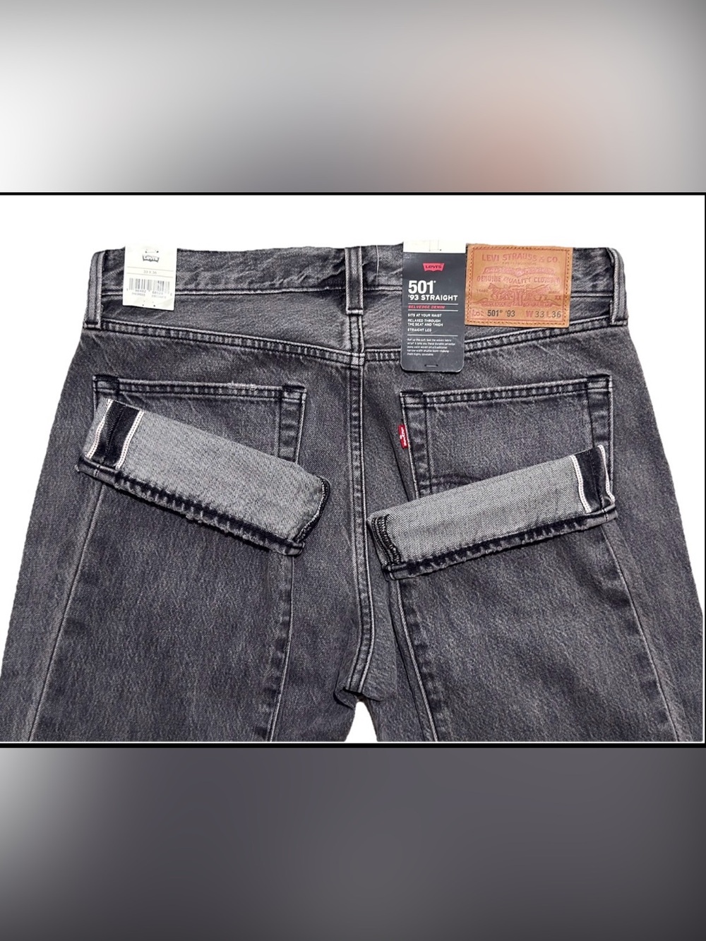 Levi's 501® 93 Straight Men's Jeans - Charcoal Black